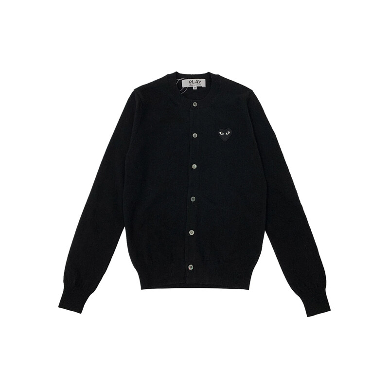 26SS 여성 블랙 하트 와펜 패치 가디건 블랙 AX-N023-051-1 - Comme des Garcons