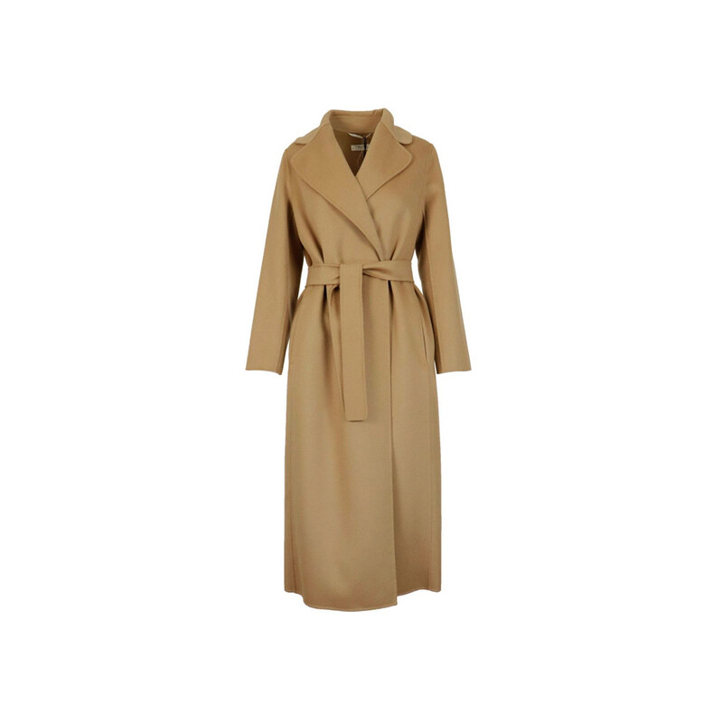 막스마라 POLDO 벨티드 롱 울 코트 카멜 90160923 045 - Max Mara