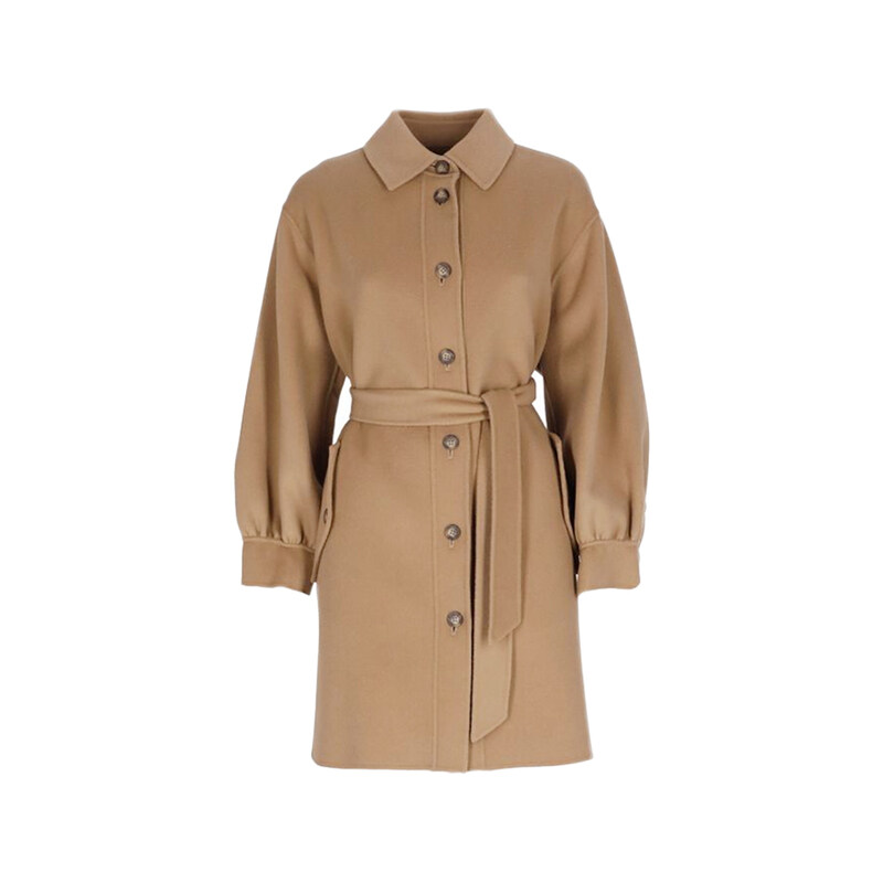 막스마라 FARISEO 울 벨트 코트 카멜 50160129 016 - Max Mara
