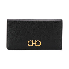 페라가모 26SS 더블 간치니 콘티넨탈 장지갑 블랙 22-D779 0726510 썸네일 1