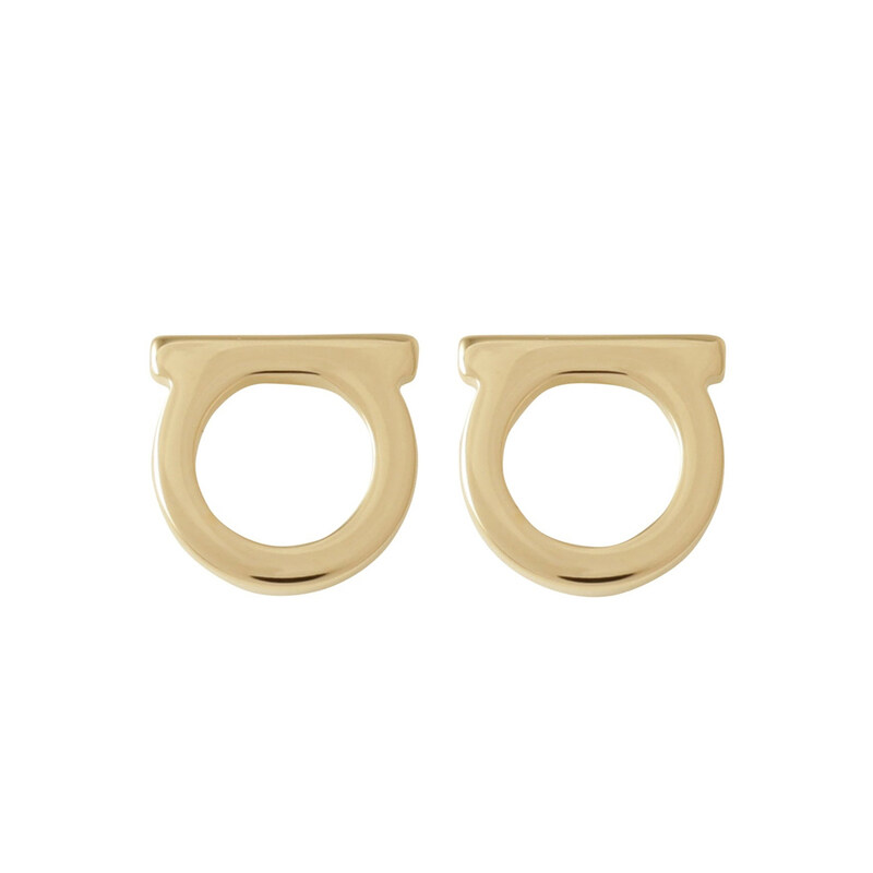 페라가모 26SS 간치니 스터드 스몰 이어링 골드 76-0120 0696432 - Salvatore Ferragamo