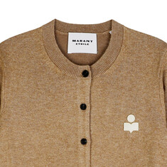 이자벨마랑 26SS MONA 스몰 로고 가디건 카멜 CA0115FA C1L17E 50CM 썸네일 3