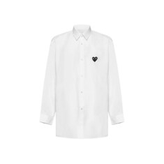 꼼데가르송 26SS 여성 블랙 하트 와펜 셔츠 화이트 AX-B004-051-2 썸네일 1