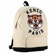 Kenzo 타이거 로고 자수 캔버스백팩 책가방 K61221 249 썸네일 1