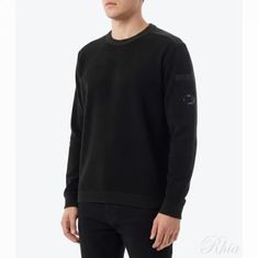 CP컴퍼니 26SS 코튼 셔닐 크루넥 렌즈 니트 20CMKN091A 005687G 999 셰닐 썸네일 1