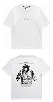 [스톤아일랜드] 26SS ARCHIVIO 라운드 반팔티셔츠 화이트 남성 티셔츠 L1S152100023 S0091 V0001 / TTA 썸네일 2