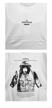 [스톤아일랜드] 26SS ARCHIVIO 라운드 반팔티셔츠 화이트 남성 티셔츠 L1S152100023 S0091 V0001 / TTA 썸네일 3