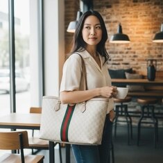 구찌 여자쇼퍼백 오피디아 토트백 라지 베이지 화이트 631685 UULAG 9682 썸네일 8