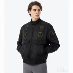 니들스 G 8 자켓 파이썬 자카드 새틴 블랙 QV129 썸네일 1
