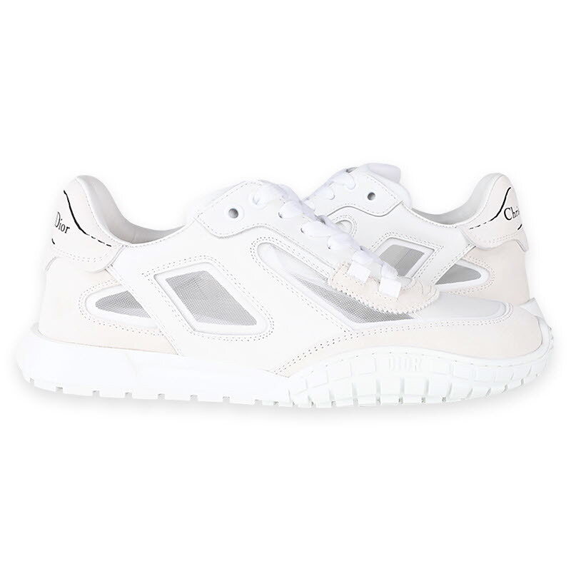 디몬트 디올 여성 테크 스웨이드 레더 스니커즈(화이트/베이지) KCK504SAC 10W - Christian Dior
