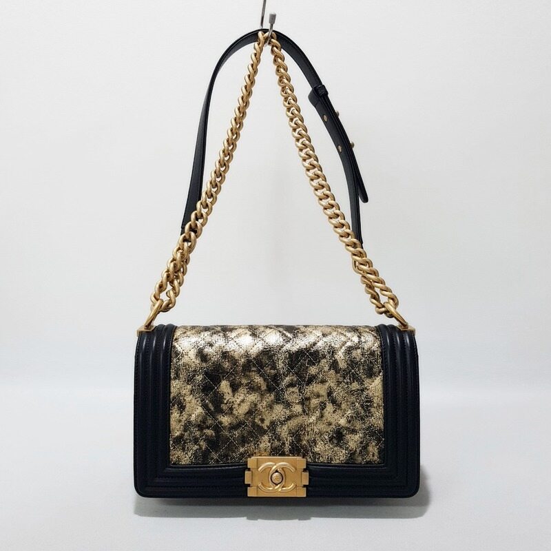 샤넬 보이백 미디움 메탈릭 골드 A67086 - Chanel