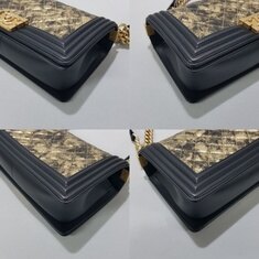 샤넬 보이백 미디움 메탈릭 골드 A67086 썸네일 7