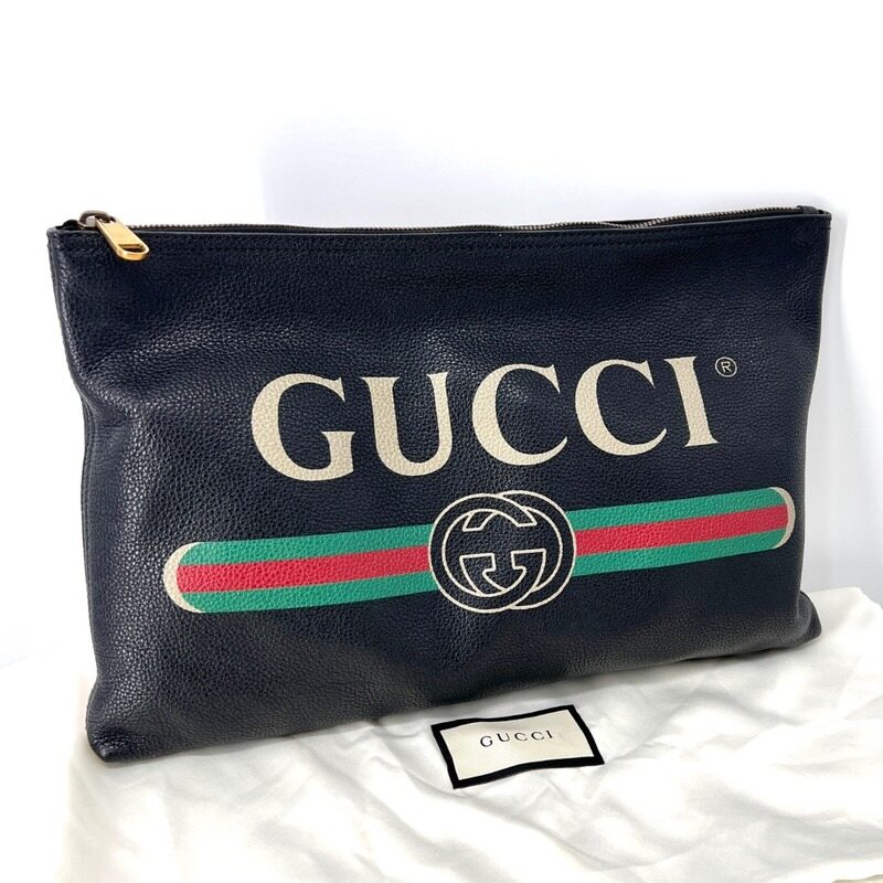 구찌 띠로고 클러치백 블랙 (500984) - Gucci