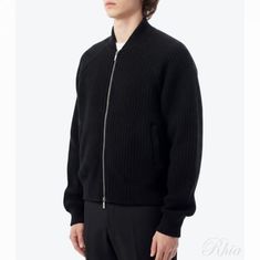 톰브라운 26SS 울 와플 래글런 4 바 봄버 자켓 MJT549A 05396 001 썸네일 1