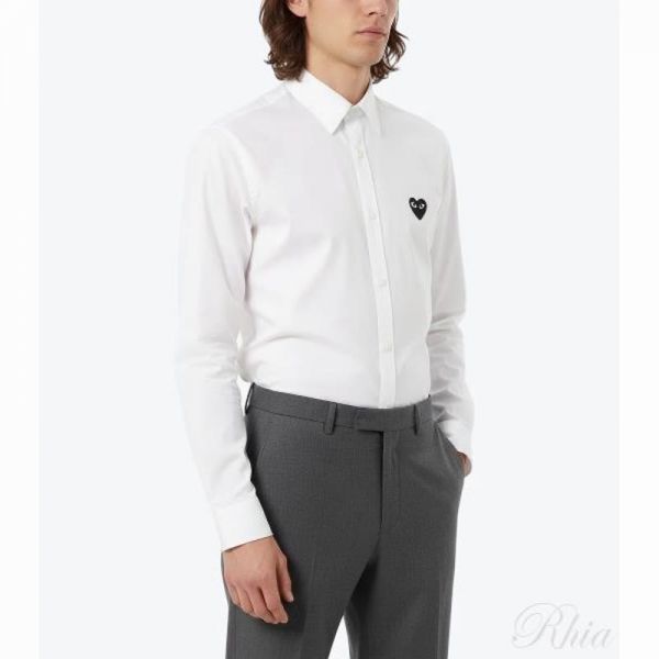 꼼데가르송 블랙하트 와펜 셔츠 AX B004 051 2 P1B004 AZ - Comme des Garcons