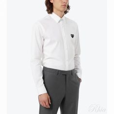 꼼데가르송 블랙하트 와펜 셔츠 AX B004 051 2 P1B004 AZ 썸네일 1