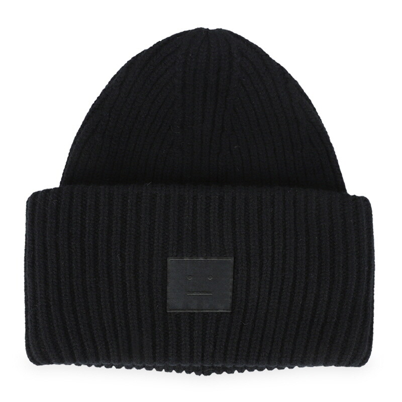 디몬트 아크네스튜디오 공용 페이스 로고 패치 비니(블랙) C40424 900 - Acne Studios