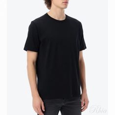아워레가시 26SS 뉴 박스 티셔츠 블랙 클린 저지 M2206NBL 썸네일 1