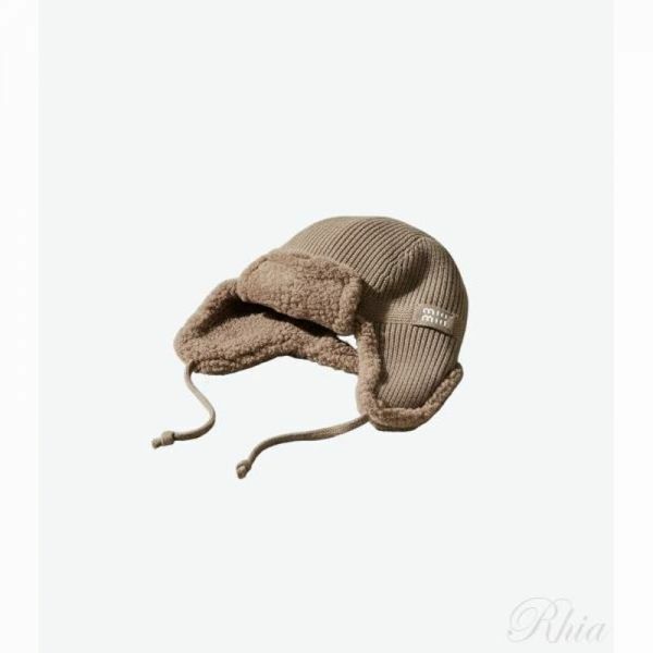 미우미우 25FW 울 캐시미어 시어링 트래퍼 햇 5HC386 2CSR F0040 - Miu Miu