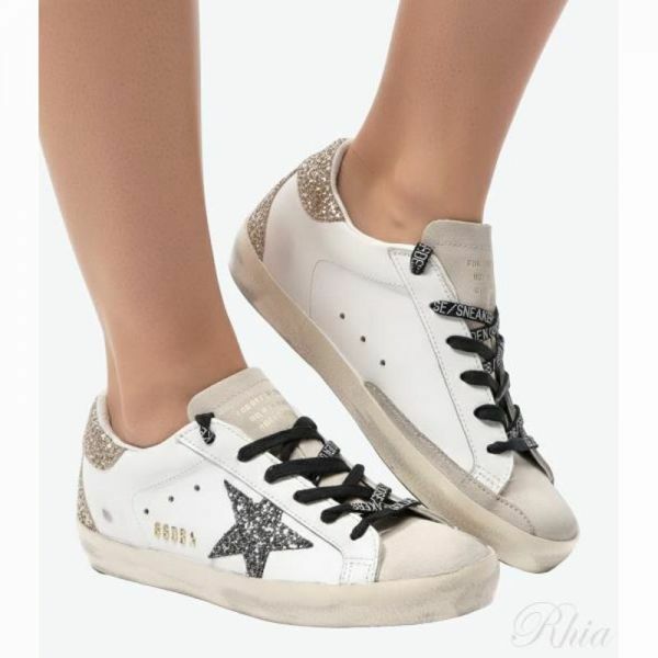 골든구스 26FW 슈퍼스타 스니커즈 글리터 탭 스타 GWF00102 F005358 82532 - Golden Goose