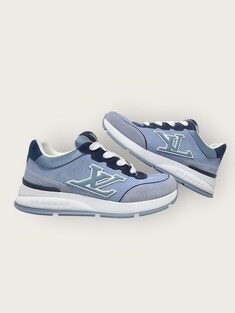 [중고명품/루이스잇] 6.5 / 루이비통 25FW 블루 LV 클래식 스니커즈 썸네일 4