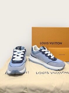 [중고명품/루이스잇] 6.5 / 루이비통 25FW 블루 LV 클래식 스니커즈 썸네일 7