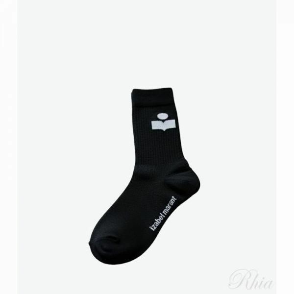 이자벨마랑 25FW 실로키 CT001JFA A1C11A 01BK 로고 양말 - Isabel Marant