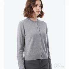 메종키츠네 베이비 폭스 패치 레귤러 가디건 MW00507KT1036 H131 썸네일 1