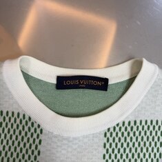 루이비통 X 퍼렐 LV 자이언트 다미에 자카드 니트 반팔 썸네일 3