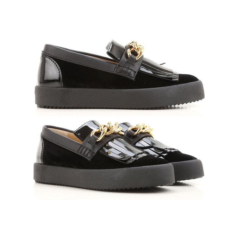 15주년 여성 메이 런던 체인 슬립온 블랙 RW70014 NERO - Giuseppe Zanotti