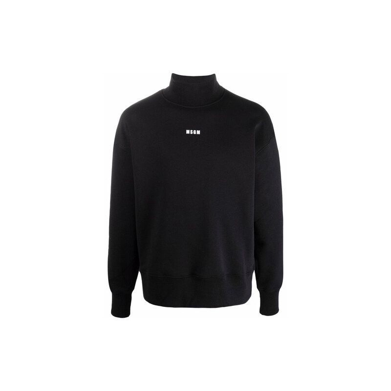 15주년 로고 프린트 모크 넥 맨투맨 블랙 2000MM508 200001 99 - MSGM