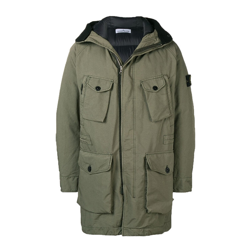 15주년 와펜 다비드-TC 롱 자켓 카키 691571449 V0058 - Stone Island