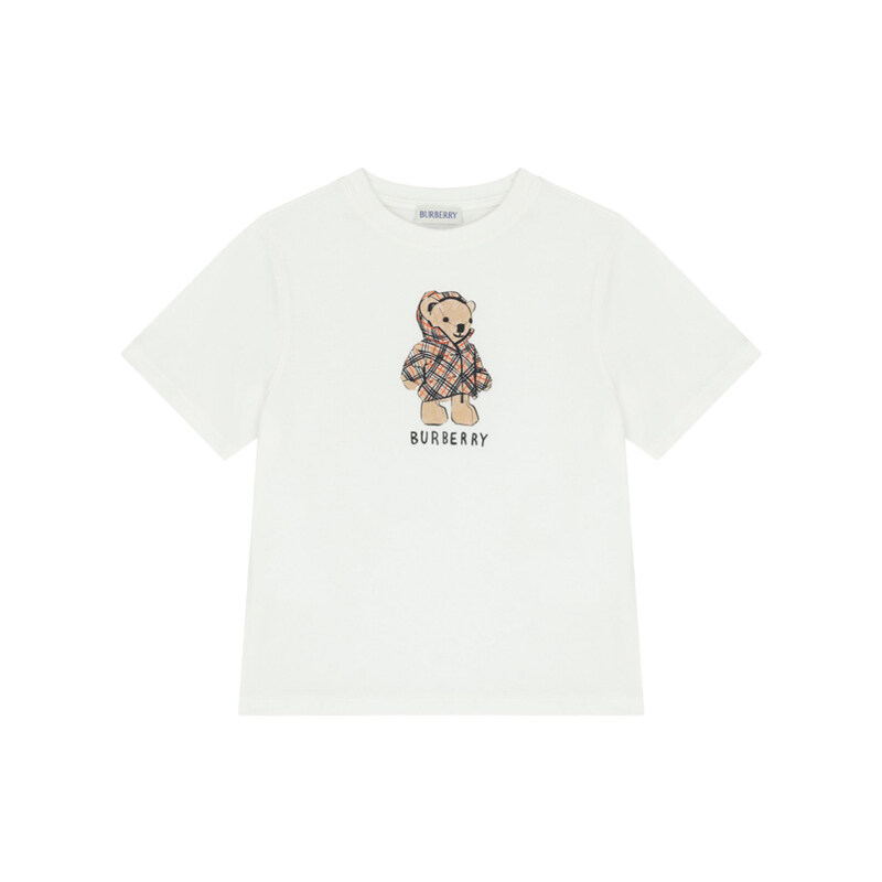 키즈 푸퍼 베어 반팔 티셔츠 화이트 8117538 - Burberry