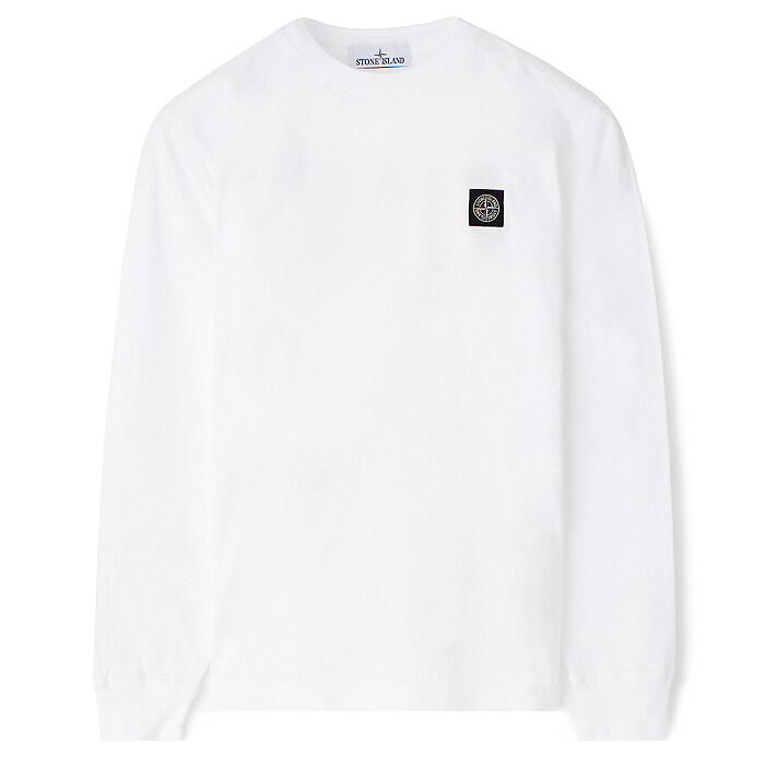 26SS 스톤 가슴패치 긴팔티 화이트 L1S152100031 S0013 V0001 - Stone Island