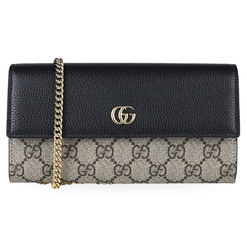디몬트 구찌 여성 GG 마몬트 바이컬러 월렛 체인백(블랙/베이지) 546585 AAE5E 1069 - Gucci