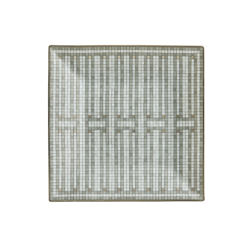 에르메스 모자이크 au 24 Platinium 정사각형 플레이트 n2 P035042P - Hermes
