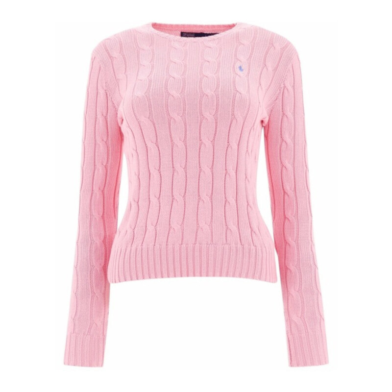 폴로랄프로렌 25SS 여성 블루 포니 자수 니트 핑크 211891640 004 BSR - Polo Ralph Lauren