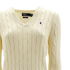 폴로랄프로렌 25SS 포니 자수 케이블 니트 크림 211891641 009 CHIC CREAM 썸네일 3