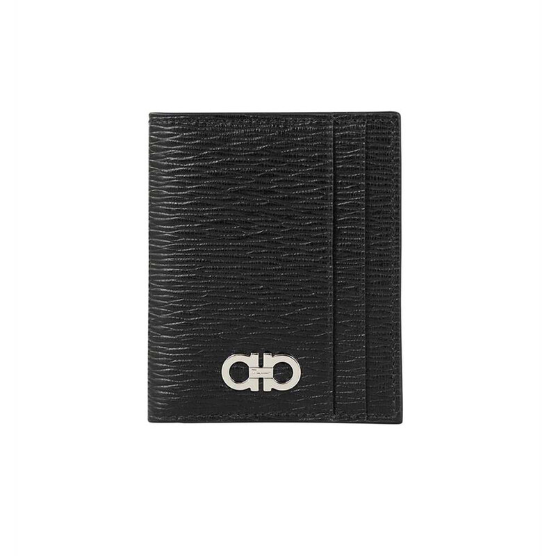 26SS 더블 간치니 투톤 카드지갑 블랙/레드 66-0371 0740946 - Salvatore Ferragamo