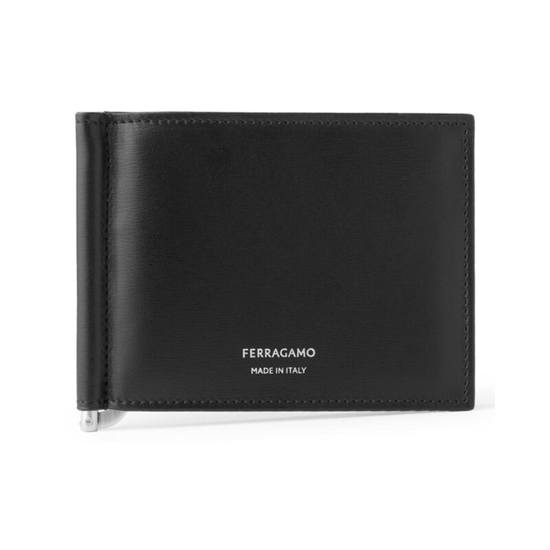 26SS 실버 음각 로고 머니클립 블랙 66-1327 0770092 - Salvatore Ferragamo