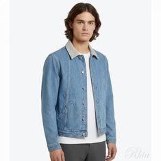 브루넬로 쿠치넬리 26SS 레더 칼라 라이트웨이트 데님 자켓 MH2636914 CEH25 썸네일 1