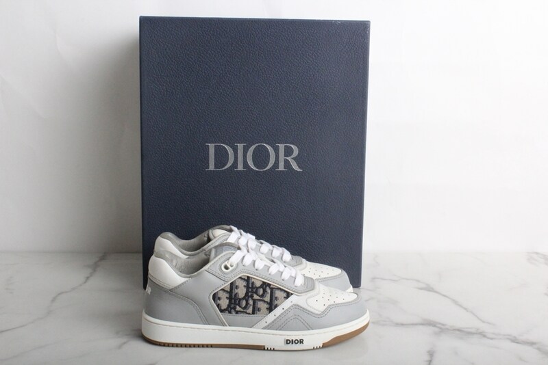 크리스찬 디올 여성 로우탑 스니커즈 크리스찬 디올 오블리크 스니커즈 화이트 그레이 36 ( 225 - 230 ) - Christian Dior
