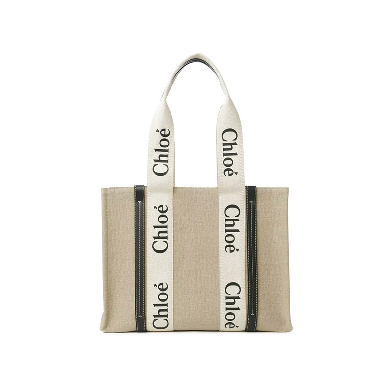 끌로에 26SS 우디 미디움 토트백 네추럴 CHC22AS383I26 91J - Chloe