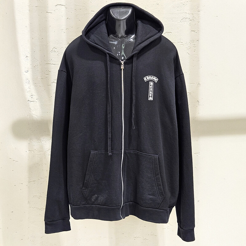 [XXL] 크롬하츠 T BAR 후드집업 블랙 B1213C125 - Chrome Hearts