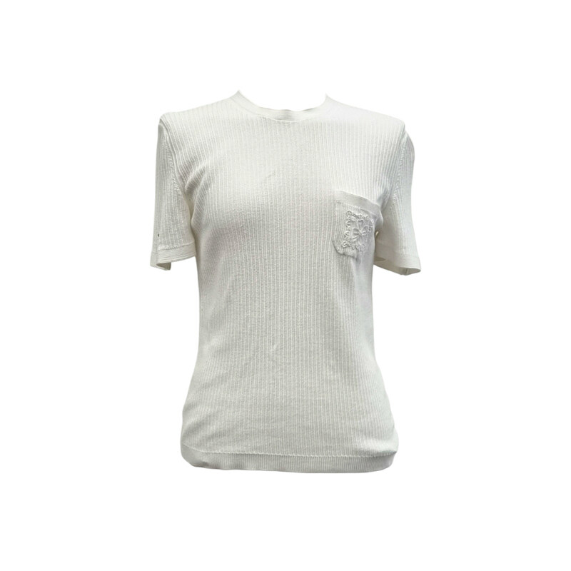 [38] 샤넬 P76981 자수 반팔 니트 CHB090101 - Chanel