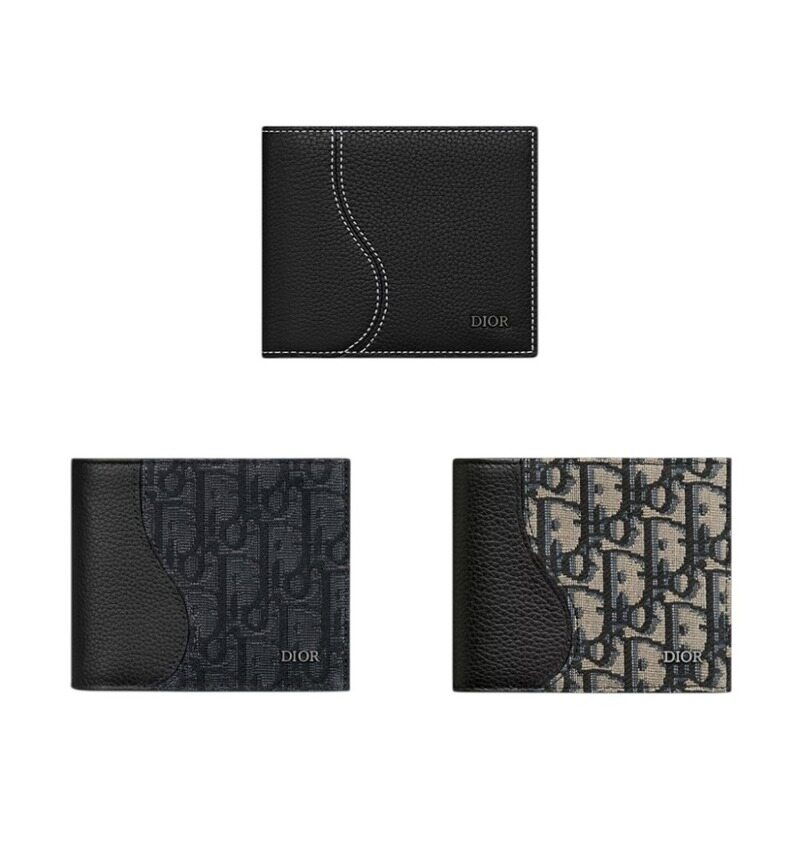 디올 Saddle 컴팩트 반지갑 블랙 2ADBC306YKK_H00N - Christian Dior
