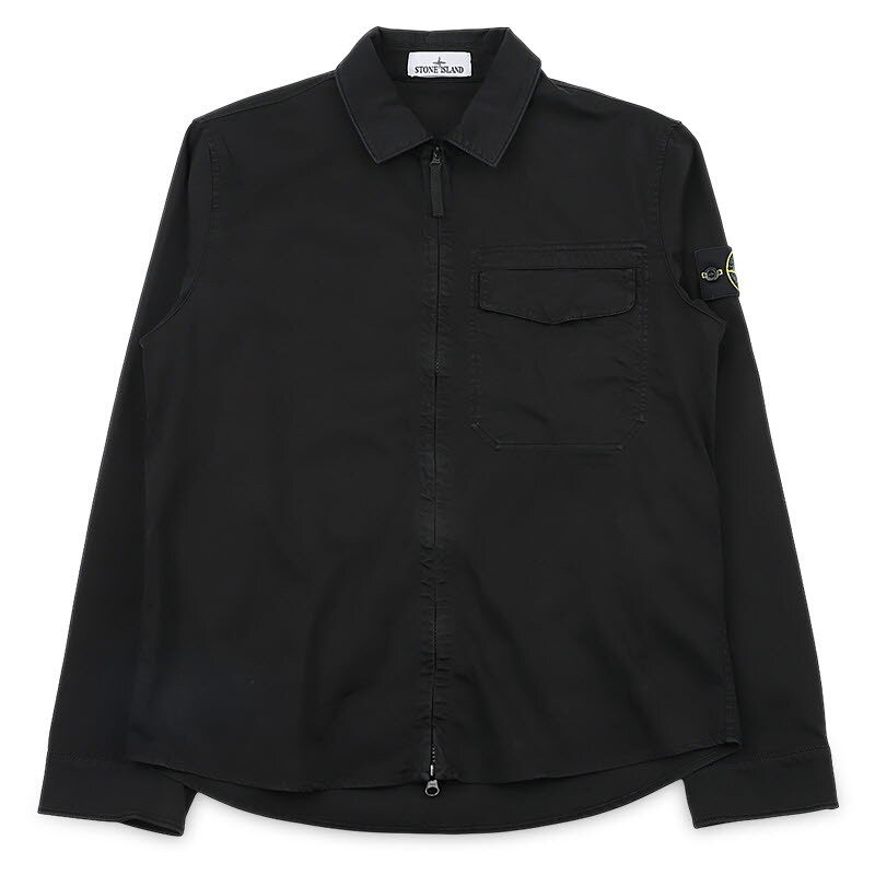 디몬트 스톤 남성 와펜 패치 오버 셔츠 집업 자켓(블랙) L1S15 1200015 S0012 V0029 - Stone Island