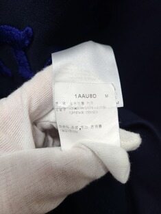 [중고명품/루이스잇] M / 루이비통 다크블루 네이비 레터링 로고 터피타지 풀오버 크루넥 니트 썸네일 4