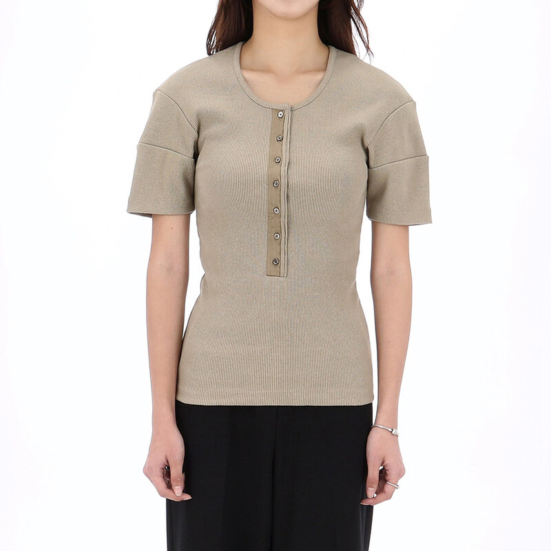 국내배송 26SS 르메르 HENLEY 헨리 반팔 티셔츠 TS0005 LJ1030 GR609 - Lemaire