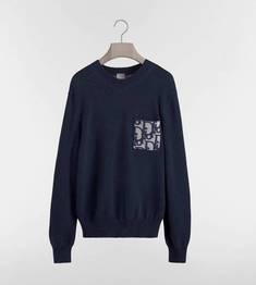 [백화점 풀셋] 내일도착 디올 남자 포켓 오블리크 니트 스웨터 티셔츠 D683M677A7045 썸네일 1